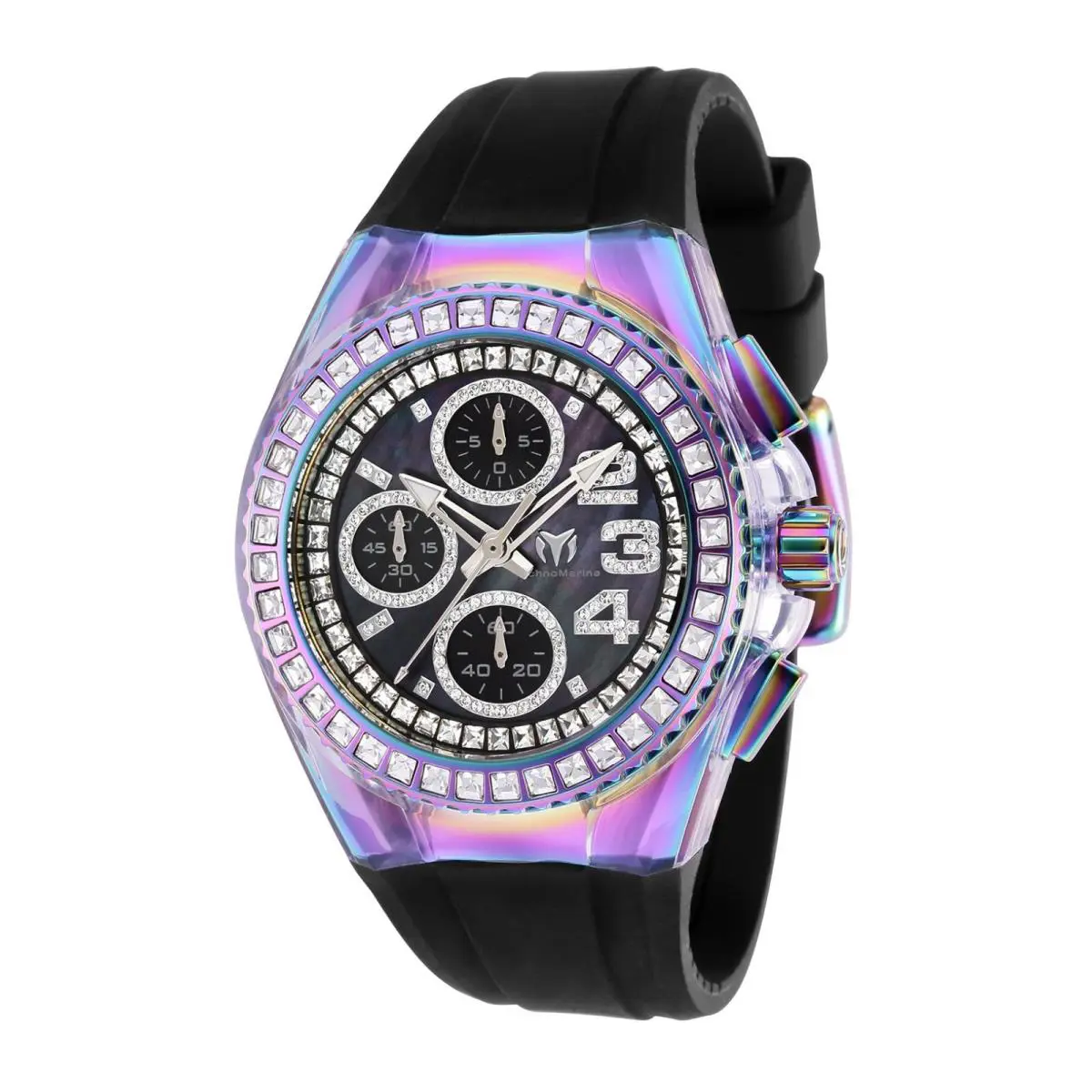 Watch Technomarine TM-121065 Cruise Lady 40 Stainless Steel - Dial: Iridescent, Band: Black