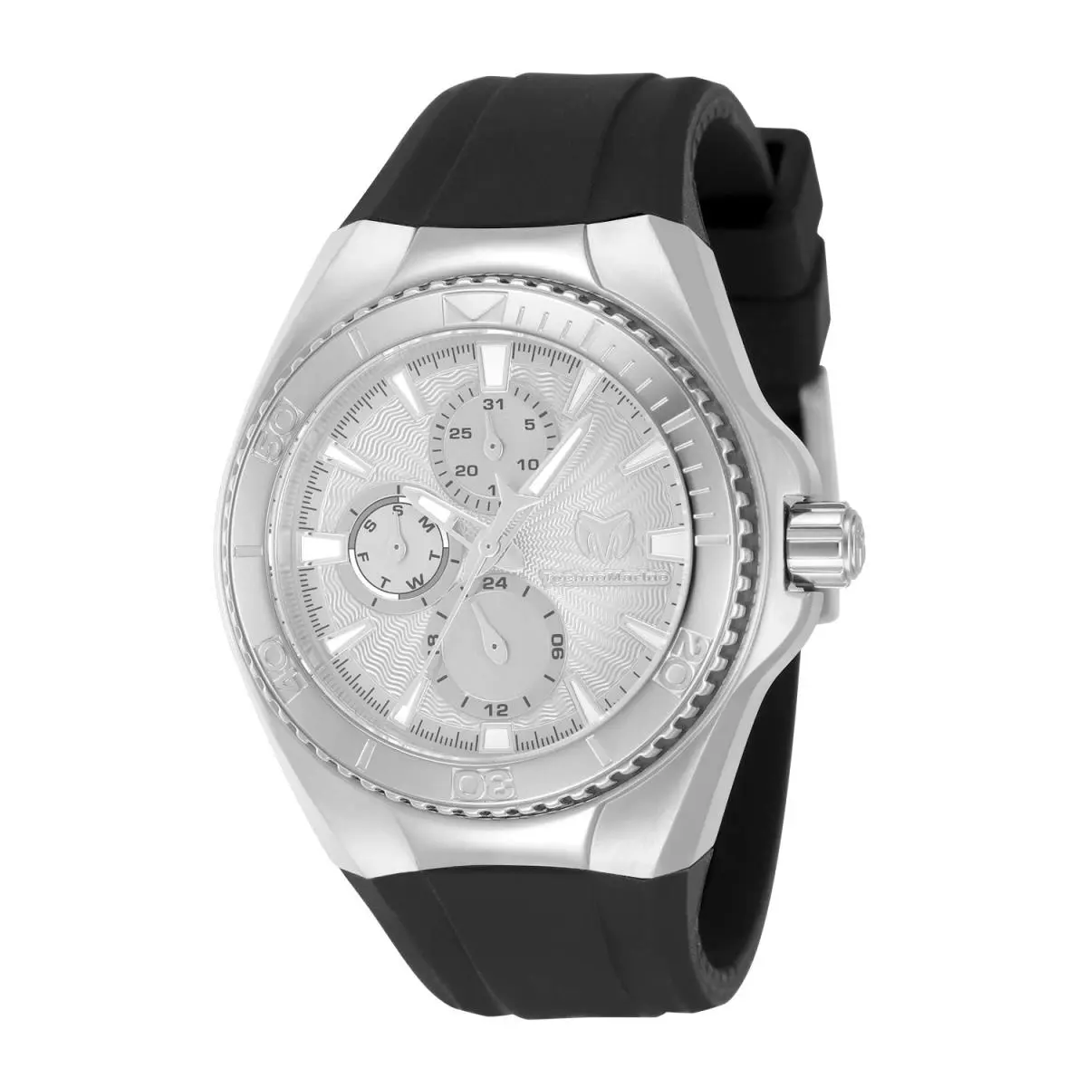 Technomarine Women`s Cruise 40mm Silver Dial with Black White Straps