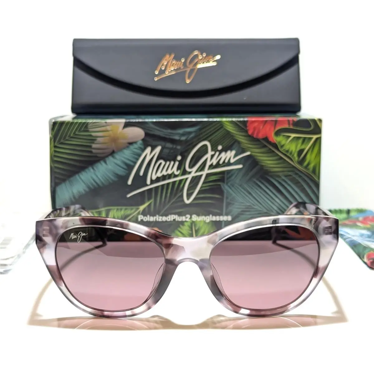 Maui Jim Capri Purple Havana Polarized Maui Rose Lens Sunglasses RS820-28E