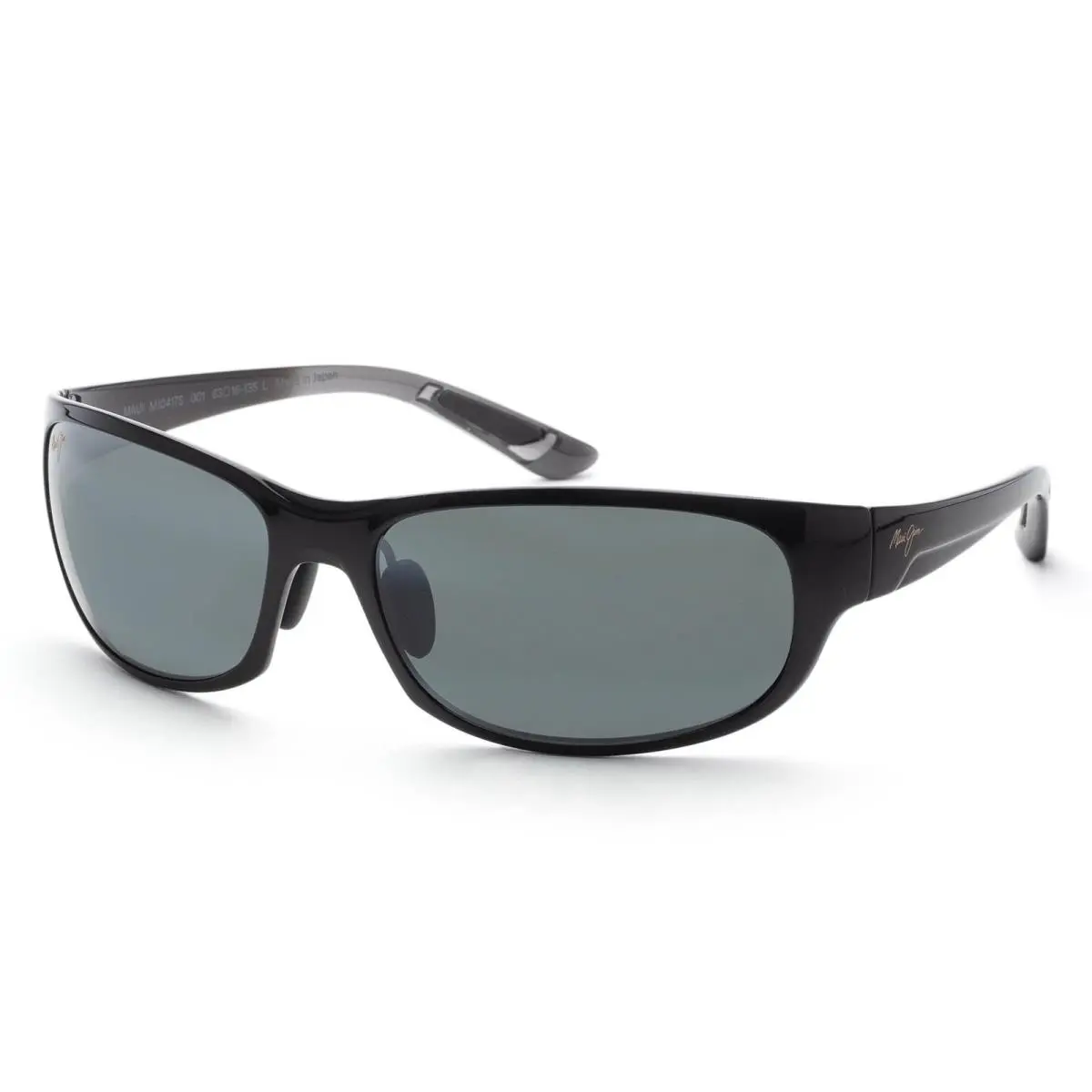 Maui Jim Men`s Twin Falls 63mm Gloss Black Polarized Sunglasses 417-02J