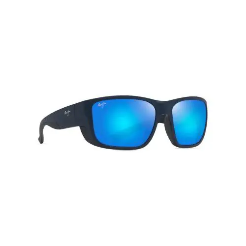 Maui Jim Amberjack Matte Dark Navy and Black W/ Blue Hawaii Lens - B896-03 - Frame: MATTE DARK NAVY AND BLACK, Lens: BLUE HAWAII
