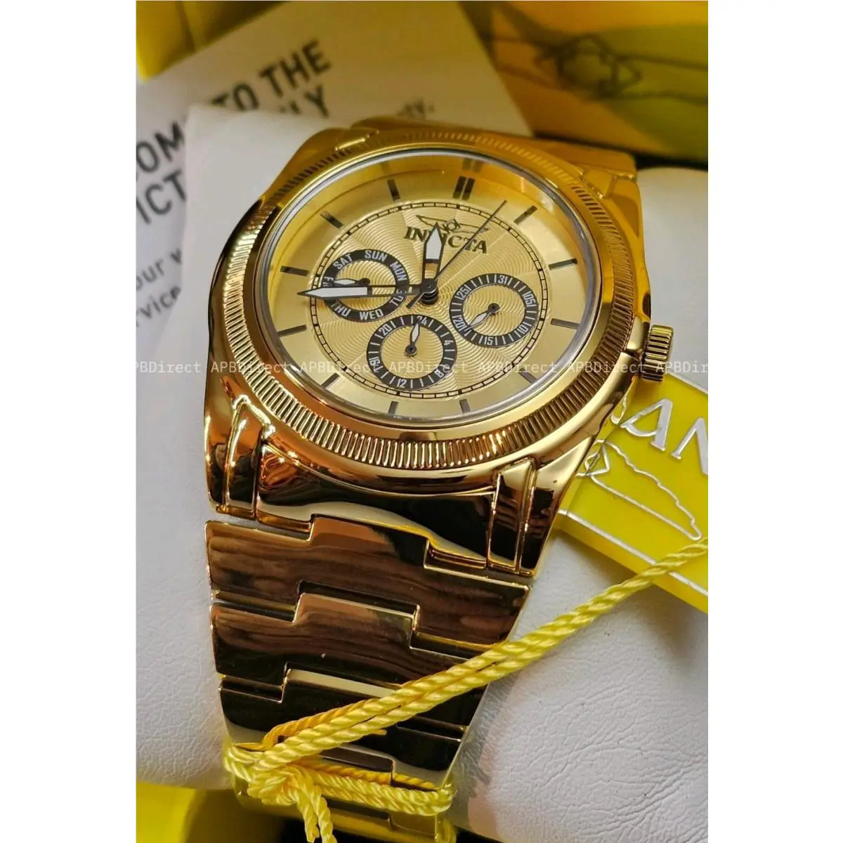 Invicta - Pro Diver - Ultra Slim - Gold Plated Case Bracelet Mens Watch