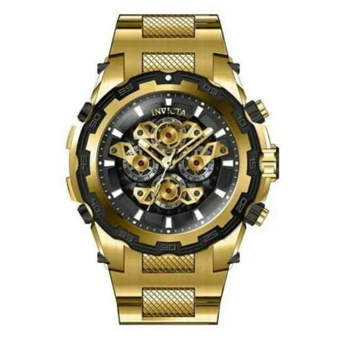 Invicta Specialty 34220 Man Quartz 50mm Gold Black Stainless Steel 100m WR