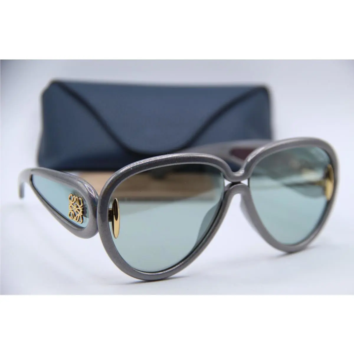 Loewe LW 40132I 05X Blue Gold Mirrored Frames Sunglasses 65-14