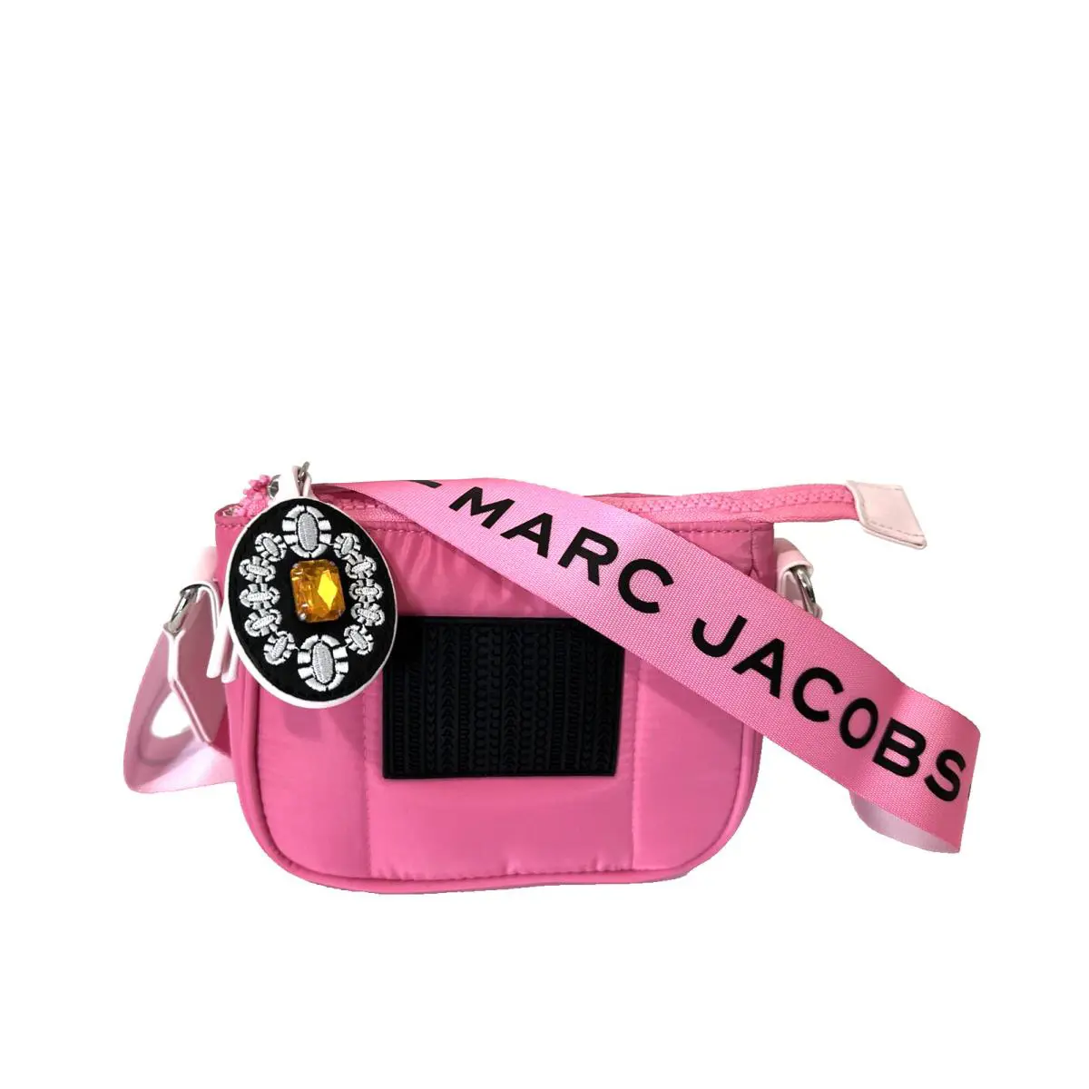 Marc Jacobs Girls Mini Crossbody Logo Strap Bag - Pink Fuchsia