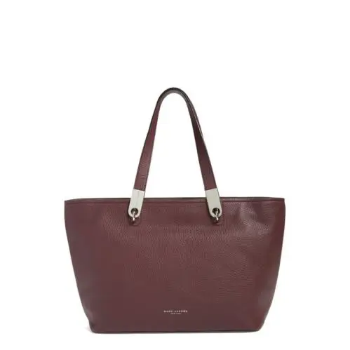 Marc Jacobs Pike Place East/west Plum Purple Leather Tote Purse X1504