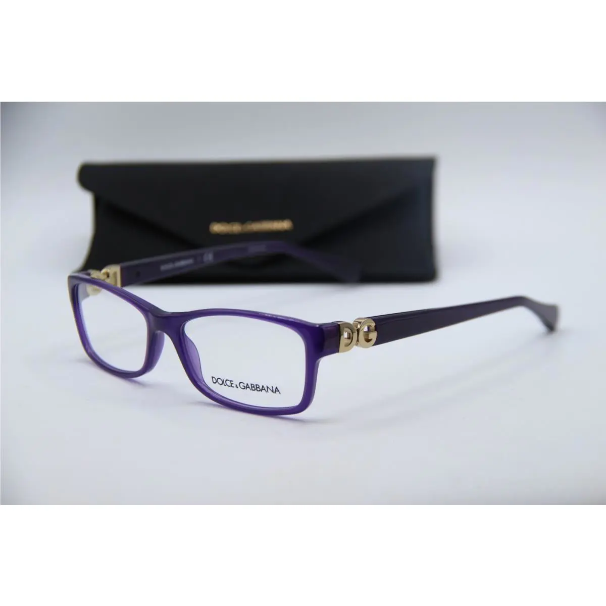 Dolce Gabbana DG 3228 2677 Purple Black Gold Eyeglasses 53-16