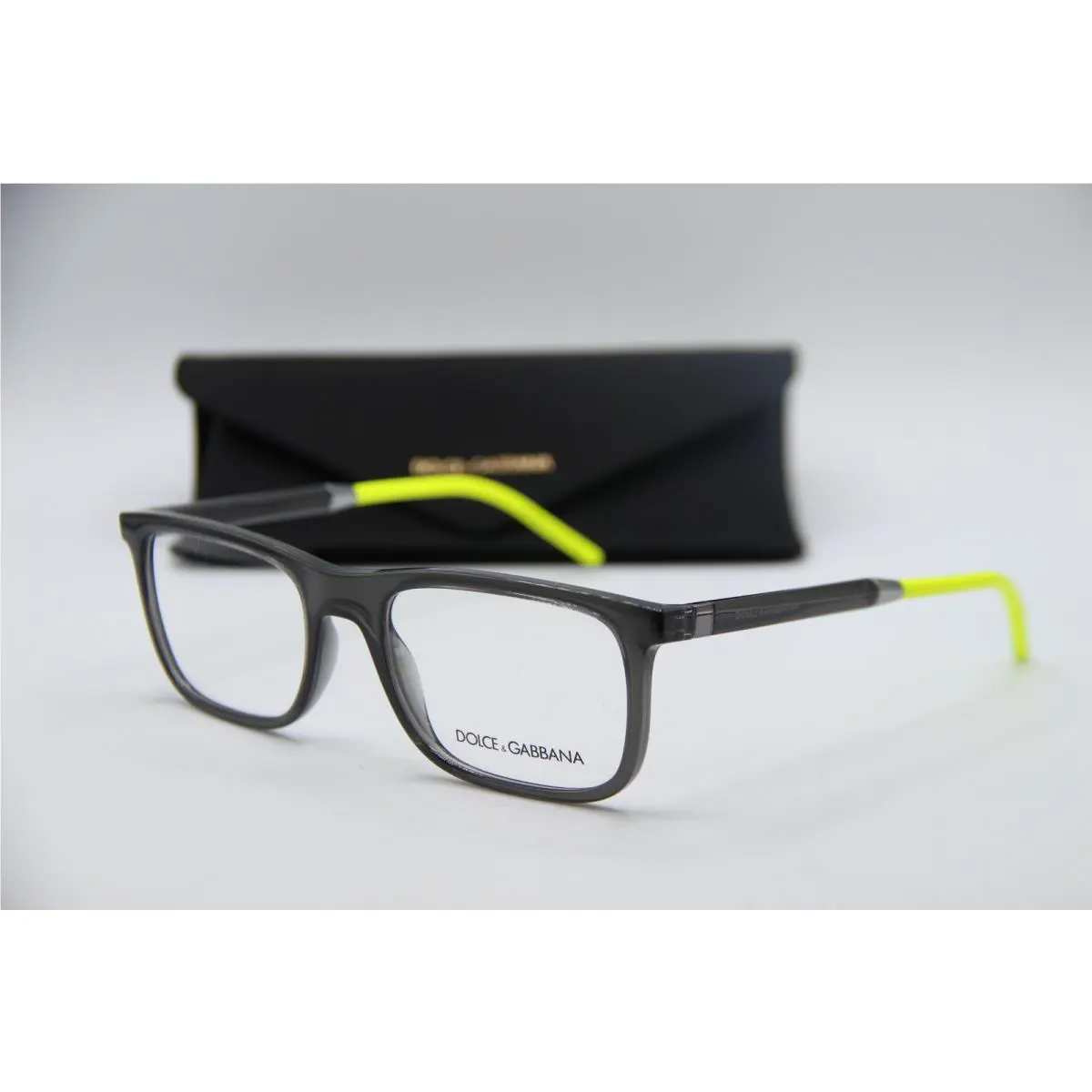 Dolce Gabbana DG 5030 3160 Grey Black Yellow Eyeglasses 55-20