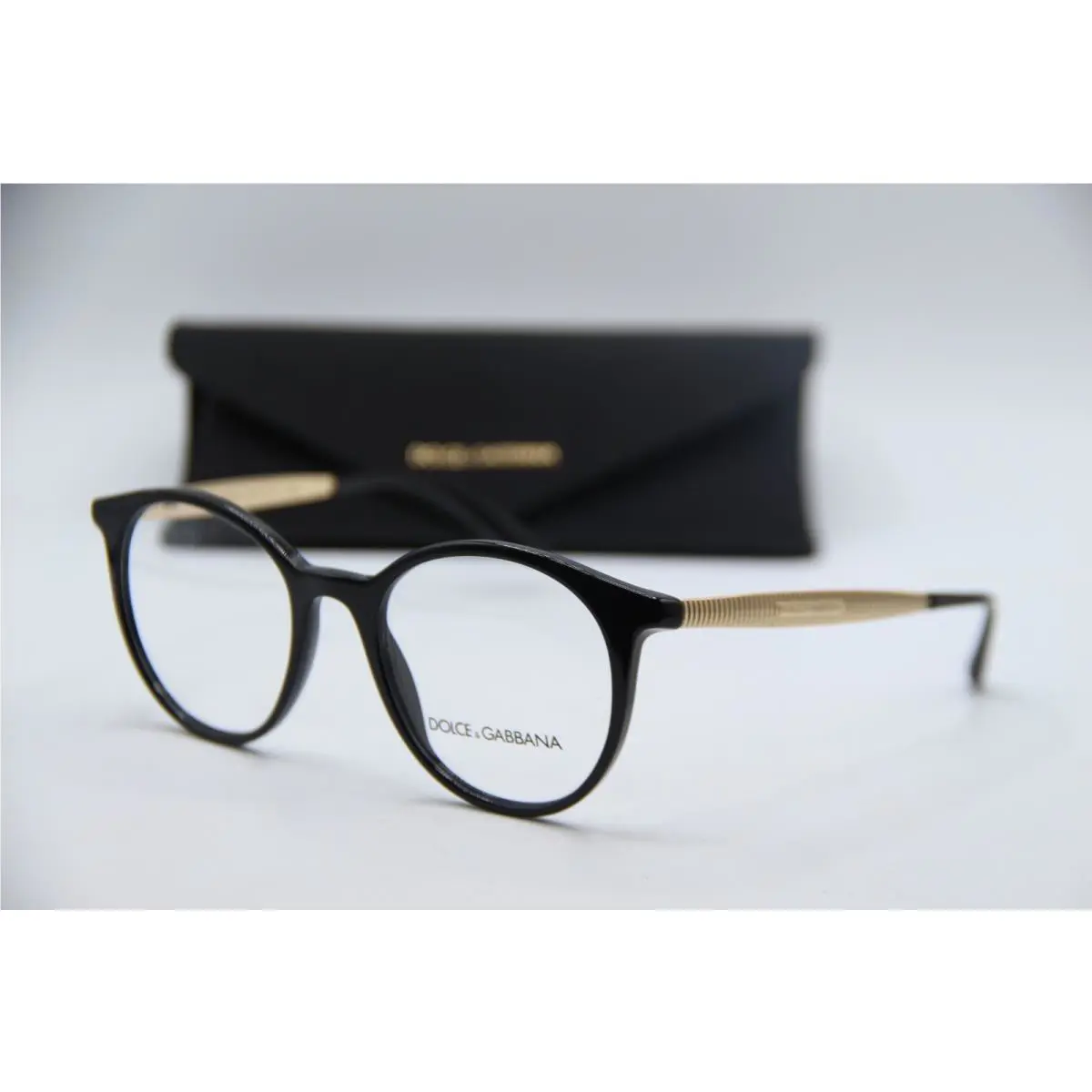 Dolce Gabbana DG 3292 501 Black Gold Eyeglasses 50-20