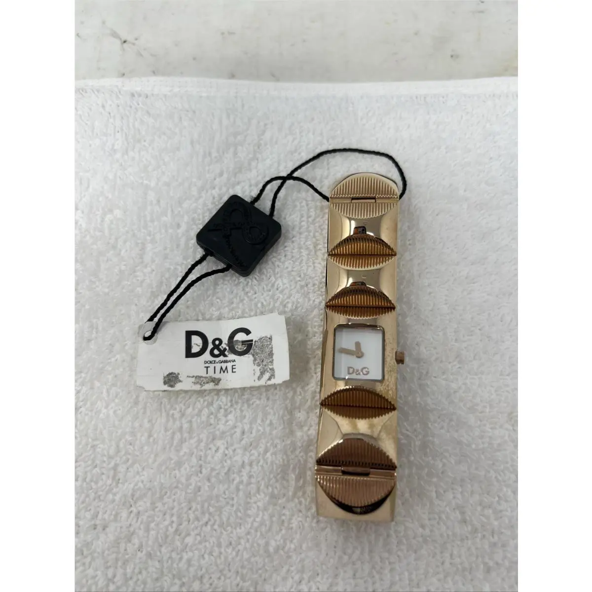 Dolce and Gabbana Women’s Tweed Rose Gold Tone Watch Stainless Steel 95