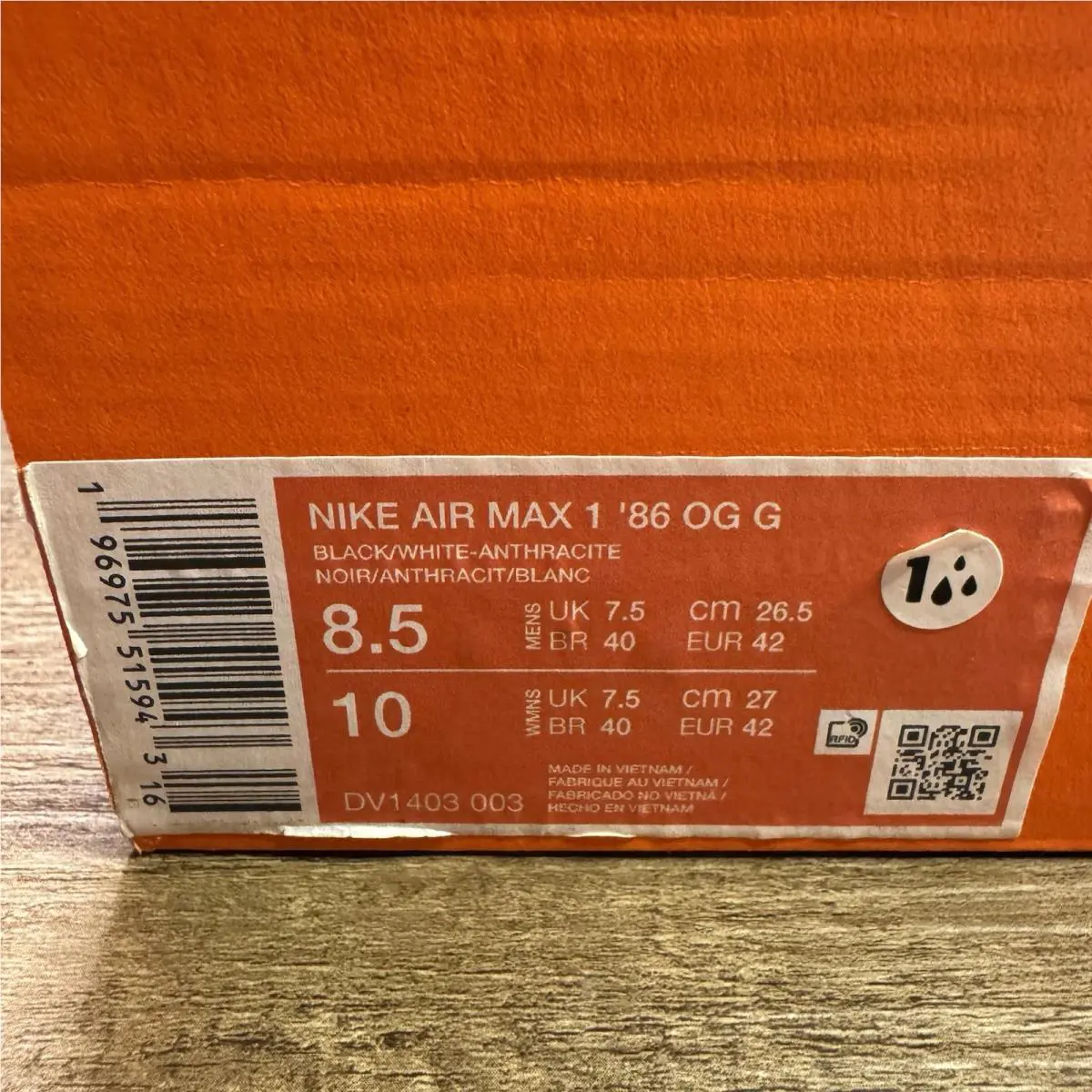 Nike shoes - Nike Air Max 1 - Air Max - DV1403 003 - Black 0