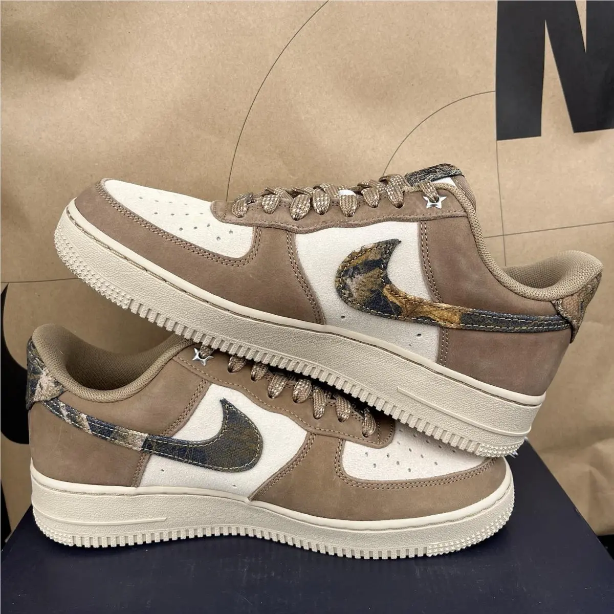 Nike shoes - Nike Air Force 1 `07 LV8 - IO9803-200 - Rattan/Rocky Tan-Seal Brown-Multi-Color 1