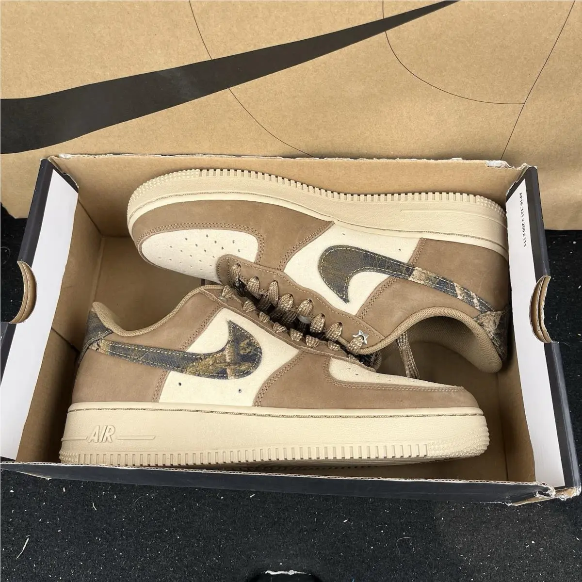Nike shoes - Nike Air Force 1 `07 LV8 - IO9803-200 - Rattan/Rocky Tan-Seal Brown-Multi-Color 5
