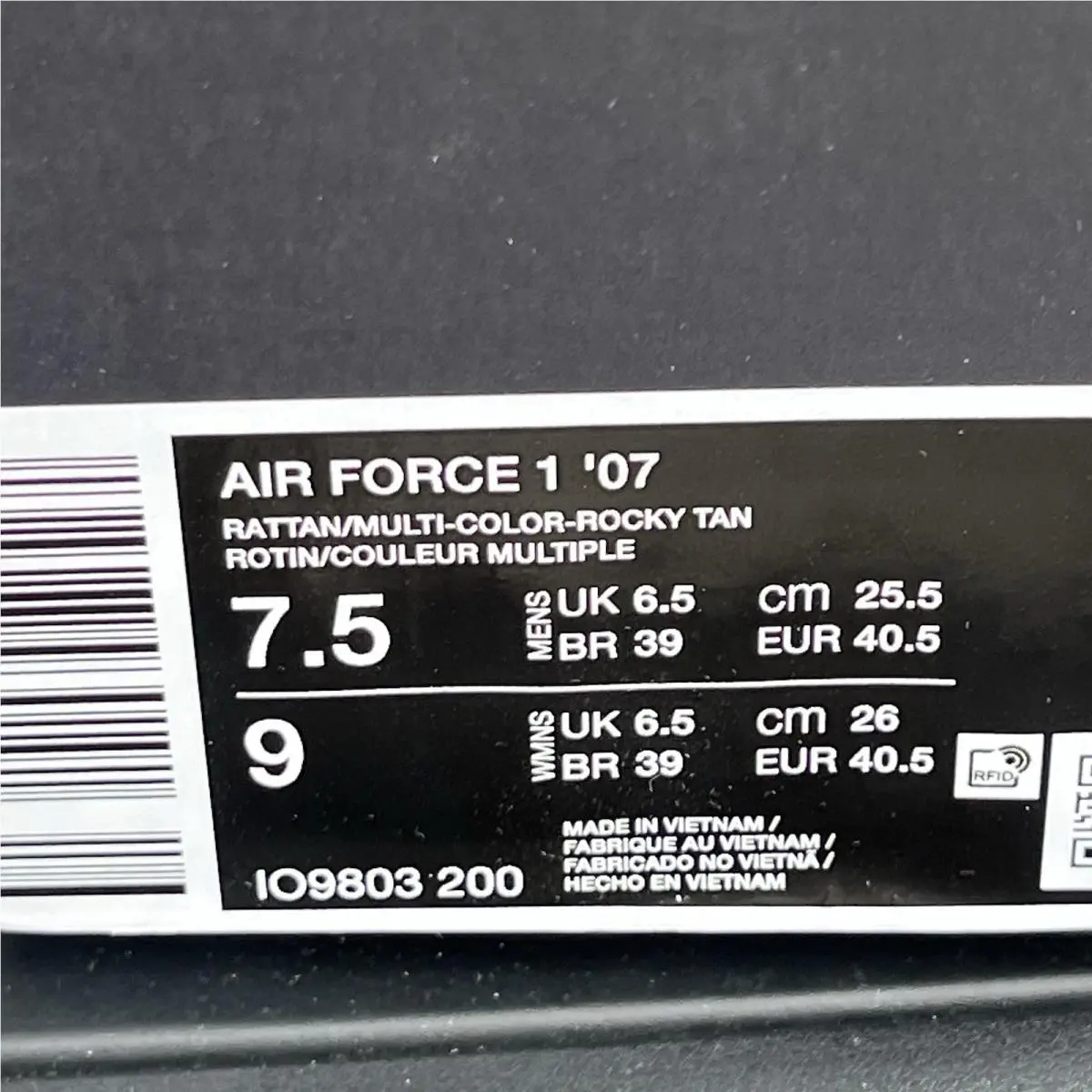 Nike shoes - Nike Air Force 1 `07 LV8 - IO9803-200 - Rattan/Rocky Tan-Seal Brown-Multi-Color 6