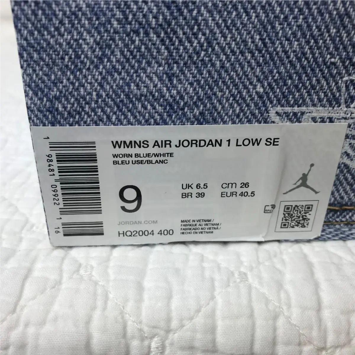 Nike shoes - Air Jordan 1 Low SE - HQ2004-400 - worn blue/ white 13