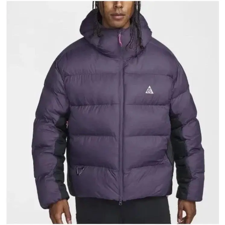 Nike clothing - Nike ACG Therma-FIT ADV PrimaLoft Hooded Puffer Jacket - FV8909 573 - Dark Raisin & Black & Fuchsia (UPC: 197597292458) 0