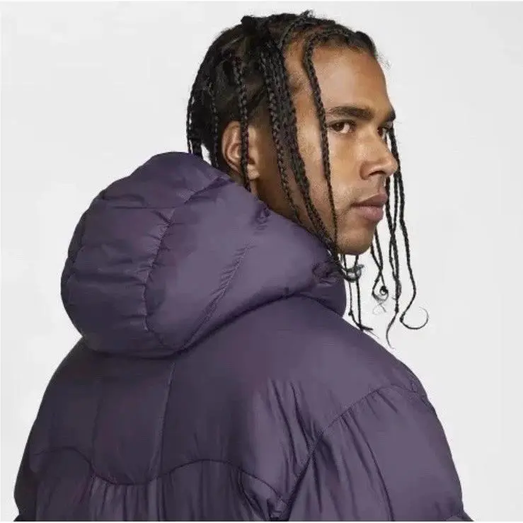 Nike clothing - Nike ACG Therma-FIT ADV PrimaLoft Hooded Puffer Jacket - FV8909 573 - Dark Raisin & Black & Fuchsia (UPC: 197597292458) 2