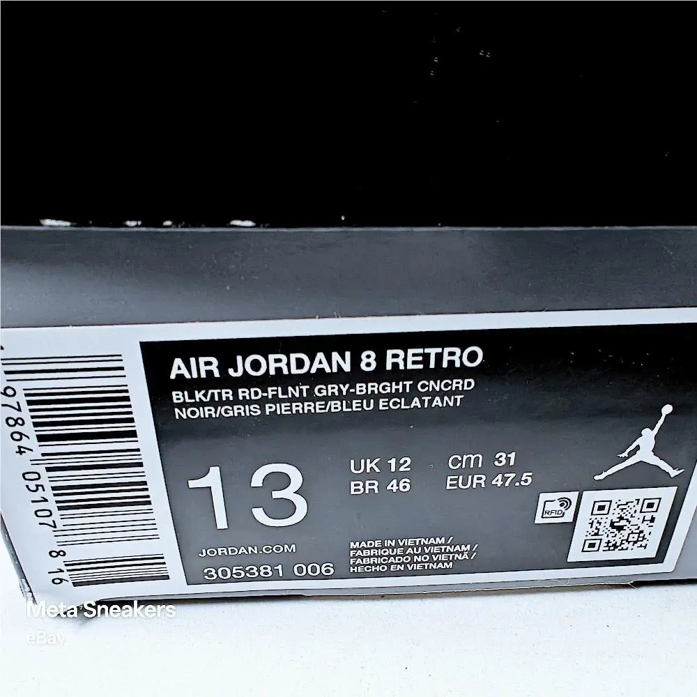 Nike shoes - Air Jordan 8 - Air - 305381-006 - Black/True Red-Flint Grey-Bright Concord 0