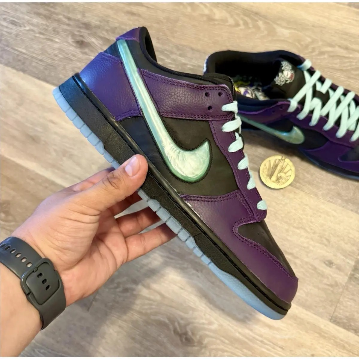 Nike shoes - Nike Dunk Low - Dunk Low - IB2267-001 - Black / Artisan Teal / Grand Purple (UPC: 00198482387839) 8