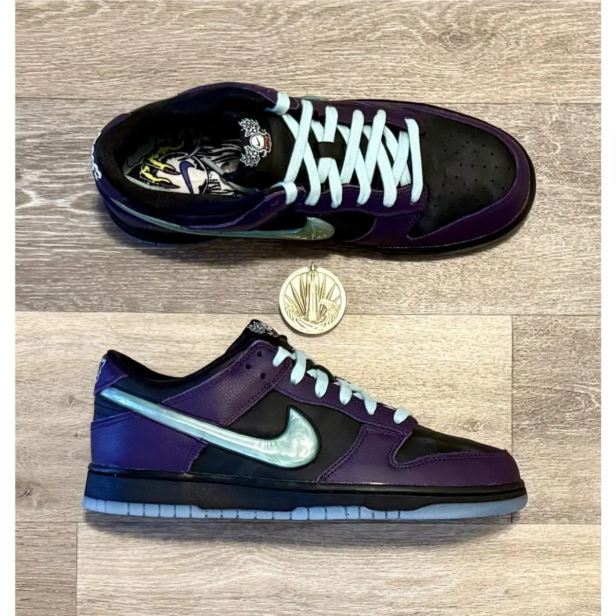 Nike shoes - Nike Dunk Low - Dunk Low - IB2267-001 - Black / Artisan Teal / Grand Purple (UPC: 00198482387839) 5