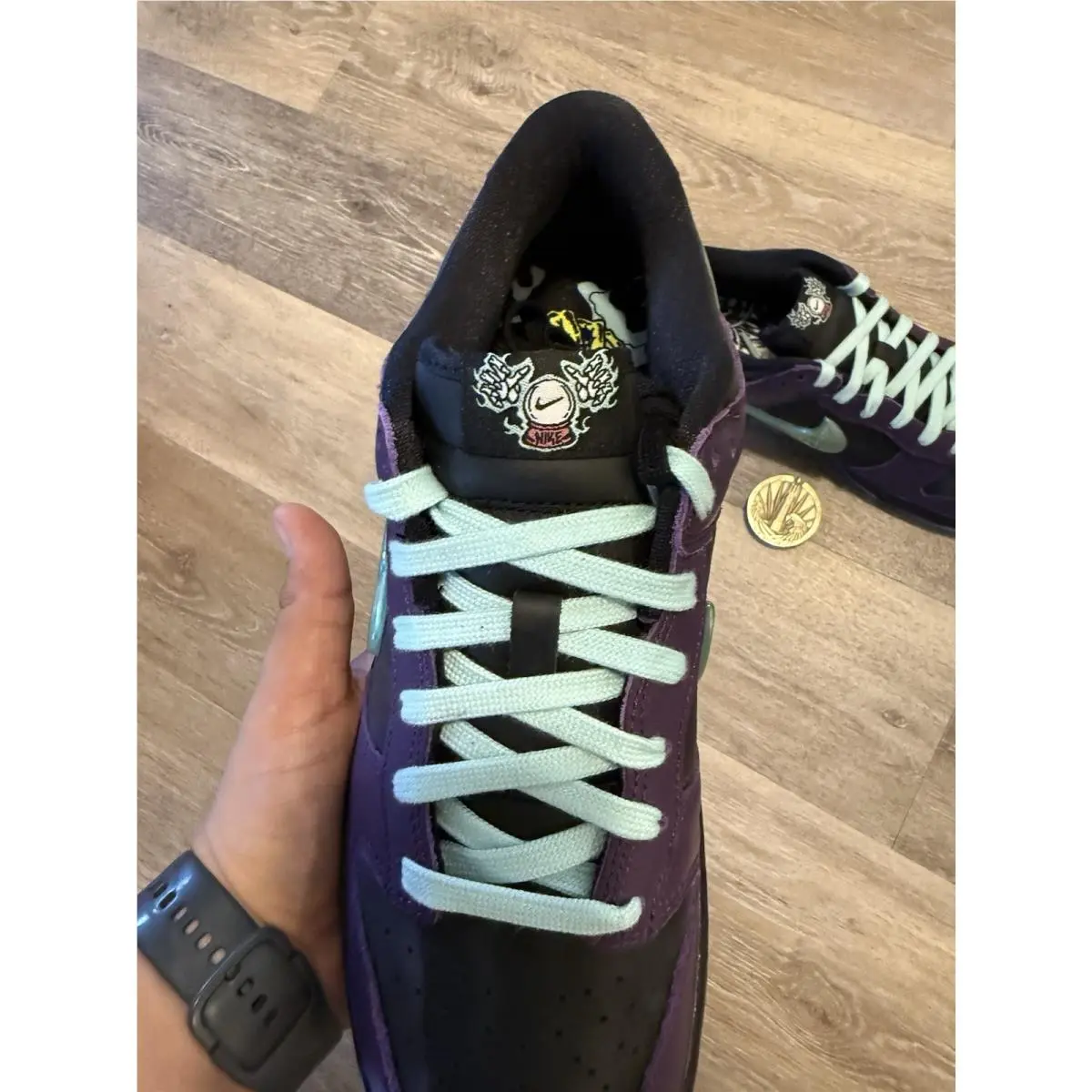 Nike shoes - Nike Dunk Low - Dunk Low - IB2267-001 - Black / Artisan Teal / Grand Purple (UPC: 00198482387839) 6