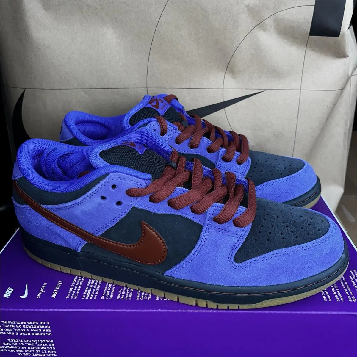Nike SB Dunk Low Pro Persian Violet HQ1625-500 Men`s Size 9.5