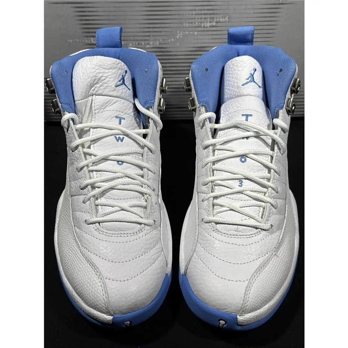 Nike shoes - Jordan 12 - 136001 142 - White/University Blue-Metallic Silver 2