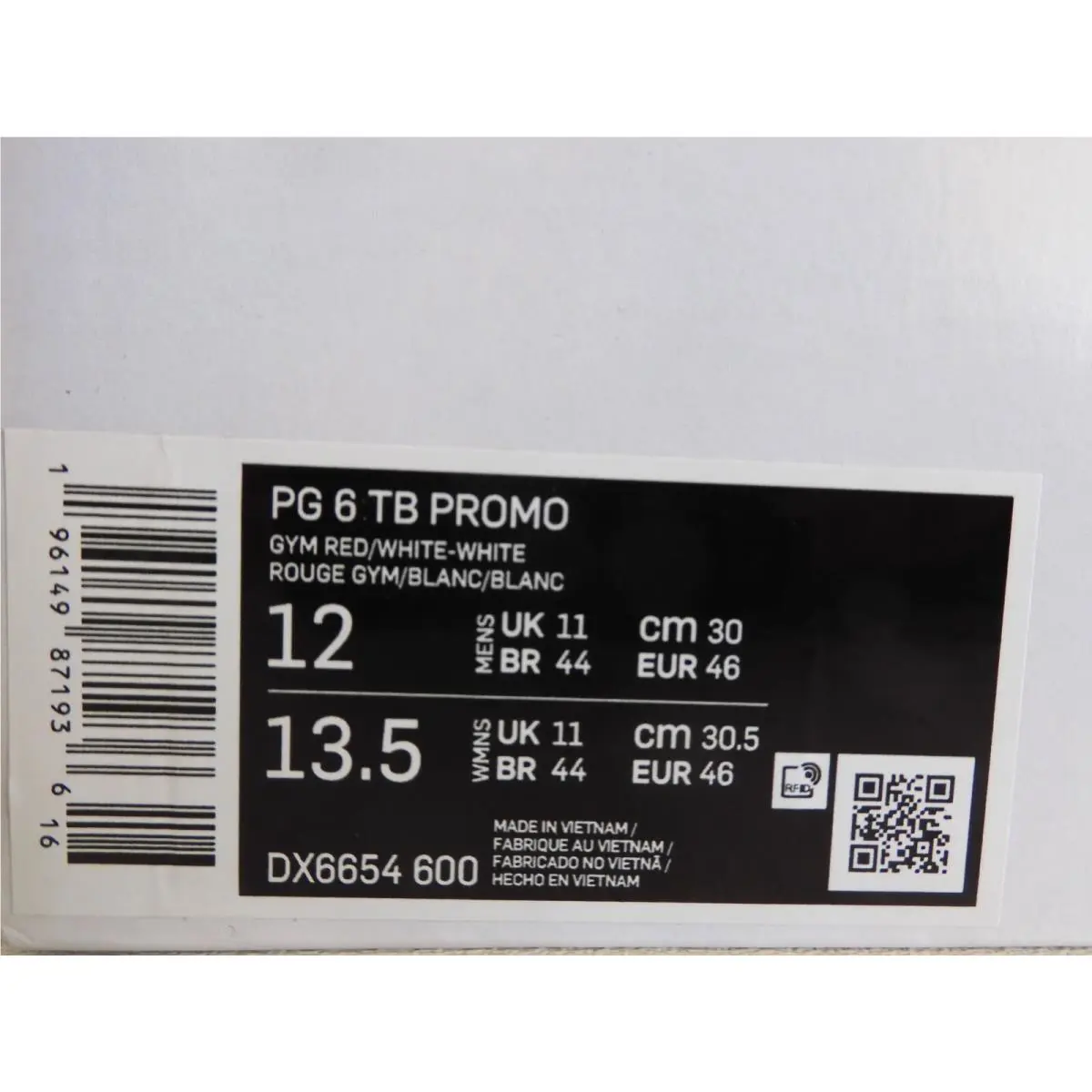 Nike shoes - Nike PG 6 - DX6654-600 - Red (UPC: 196149871936) 3