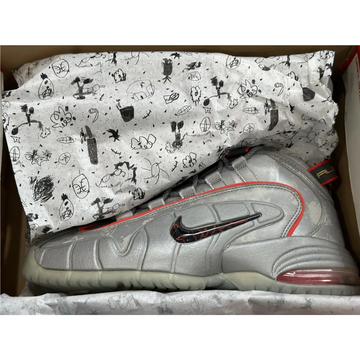 Nike shoes - Nike Air Max Penny - Air Max Penny - 728590-001 - Reflective Silver Black Red 9