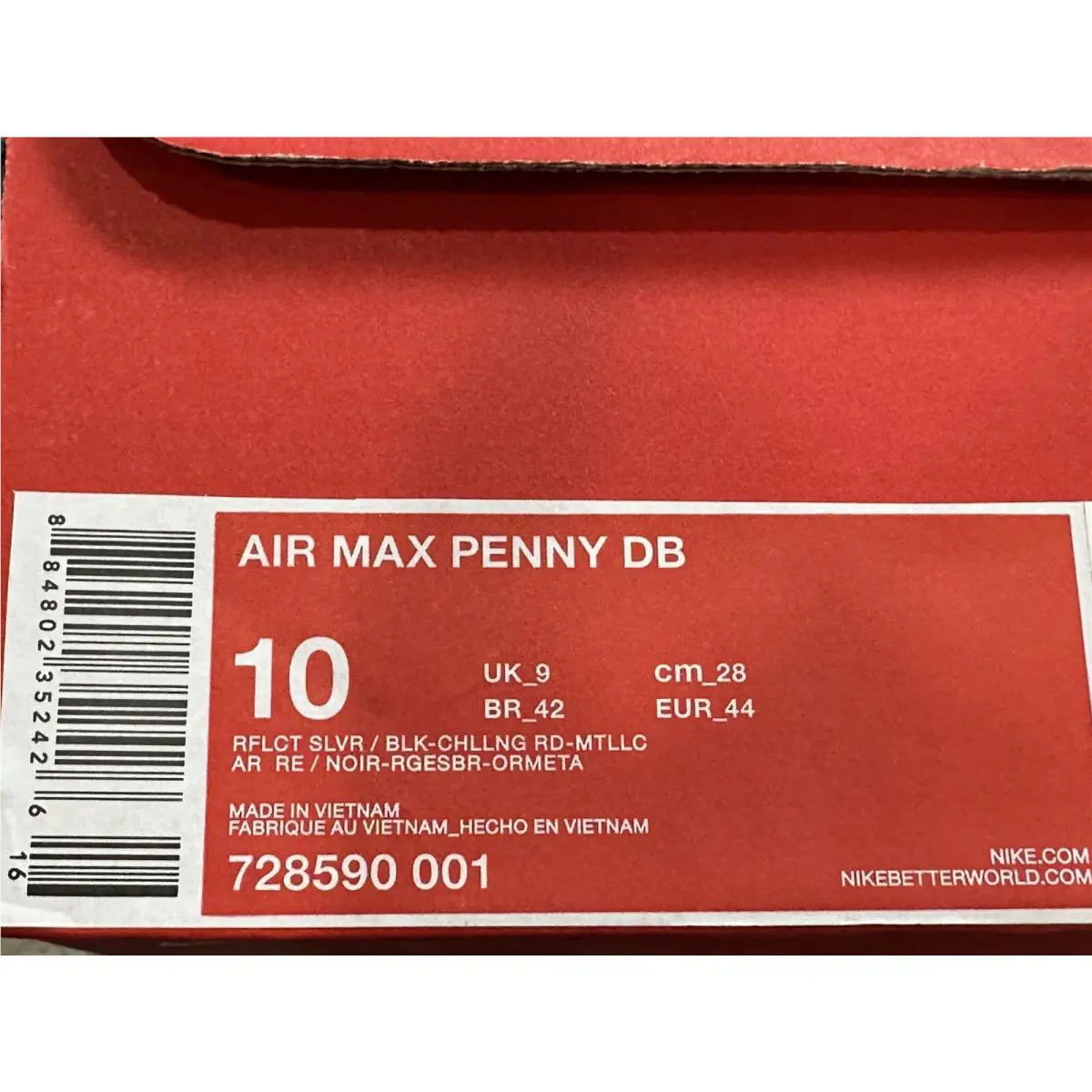 Nike shoes - Nike Air Max Penny - Air Max Penny - 728590-001 - Reflective Silver Black Red 13