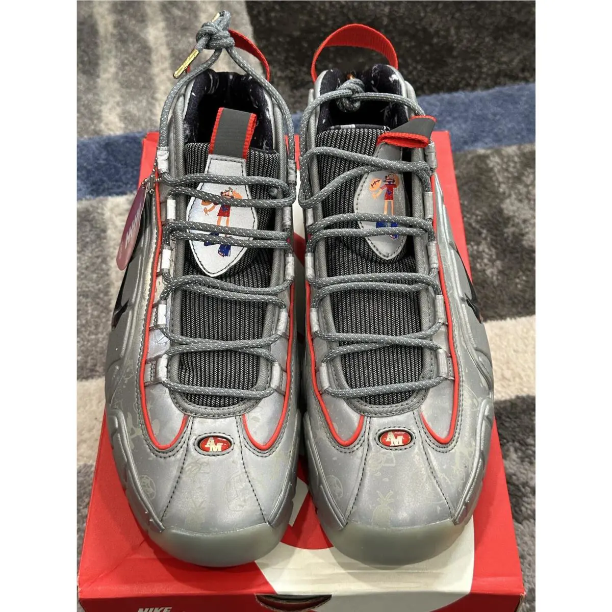 Nike shoes - Nike Air Max Penny - Air Max Penny - 728590-001 - Reflective Silver Black Red 1