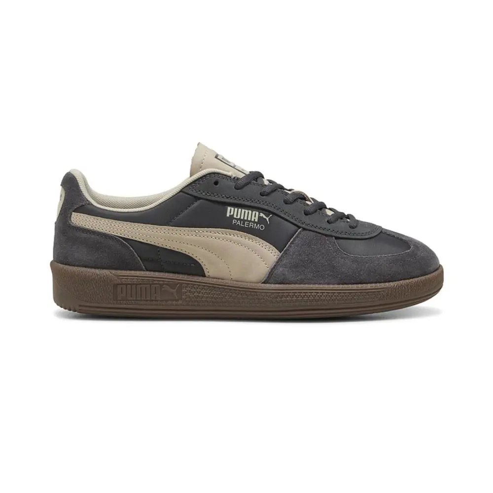 Puma Palermo Pop Lace Up Mens Grey Sneakers Casual Shoes 40325703