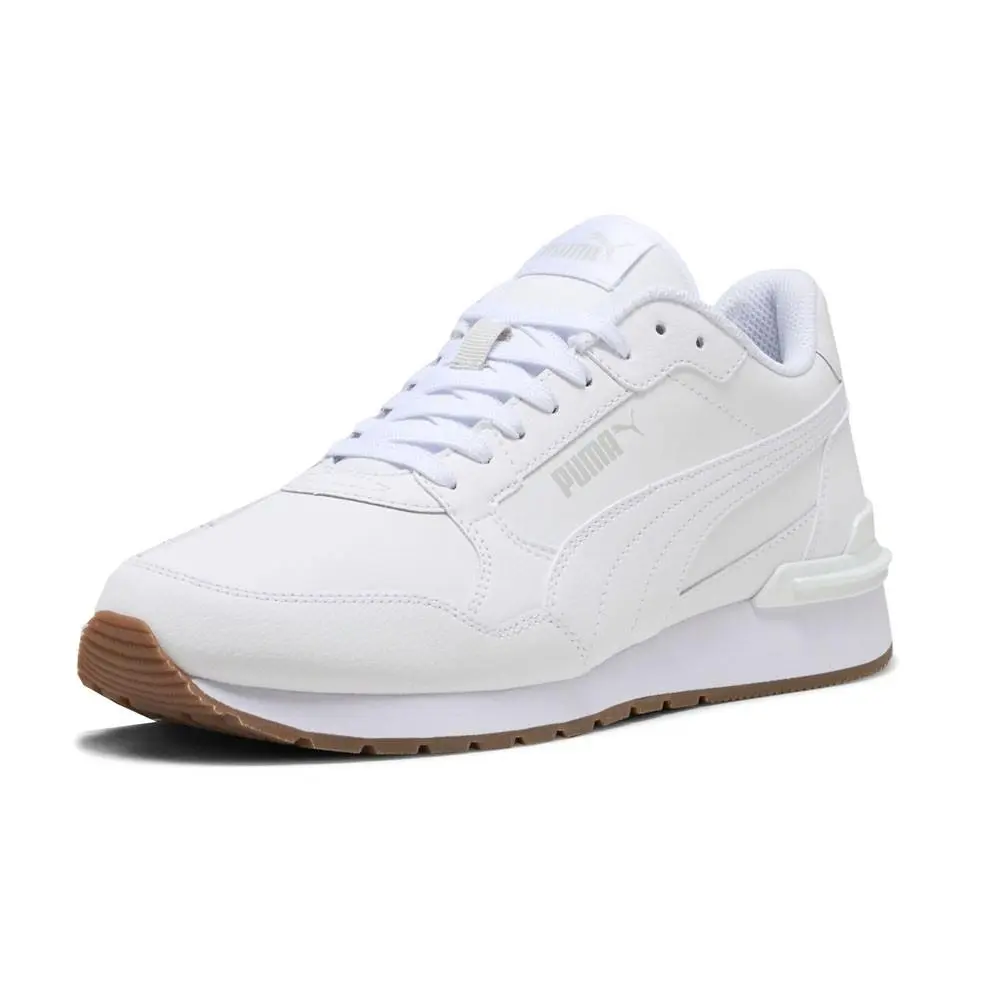 Puma shoes - PUMA St Runner V4 Leather Lace Up - 39906813 - White 0