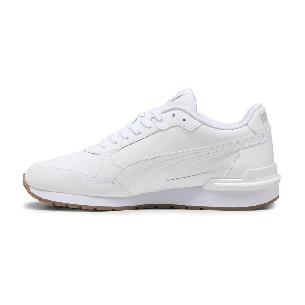 Puma shoes - PUMA St Runner V4 Leather Lace Up - 39906813 - White 1