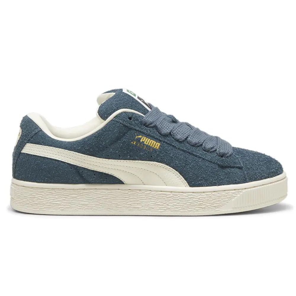 Puma Suede Xl Hairy Lace Up Mens Blue Sneakers Casual Shoes 39724103