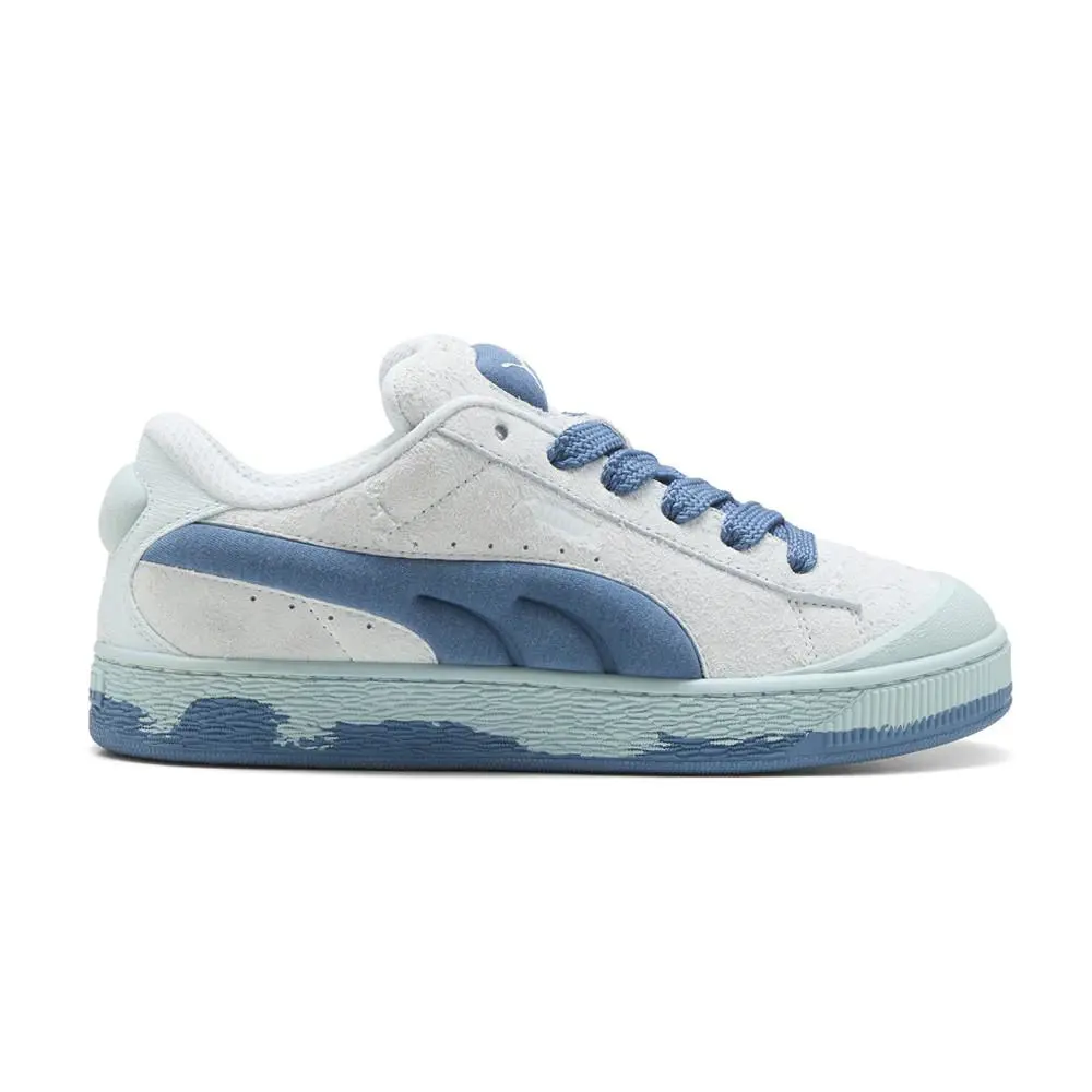Puma Suede Xl Crush Lace Up Mens Blue Sneakers Casual Shoes 39909904 - Blue