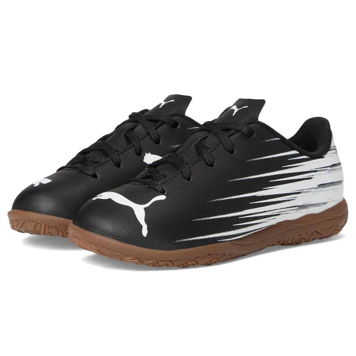 Puma Kids Attacanto Indoor Training Soccer Shoes Little Kid/big Kid Black/White