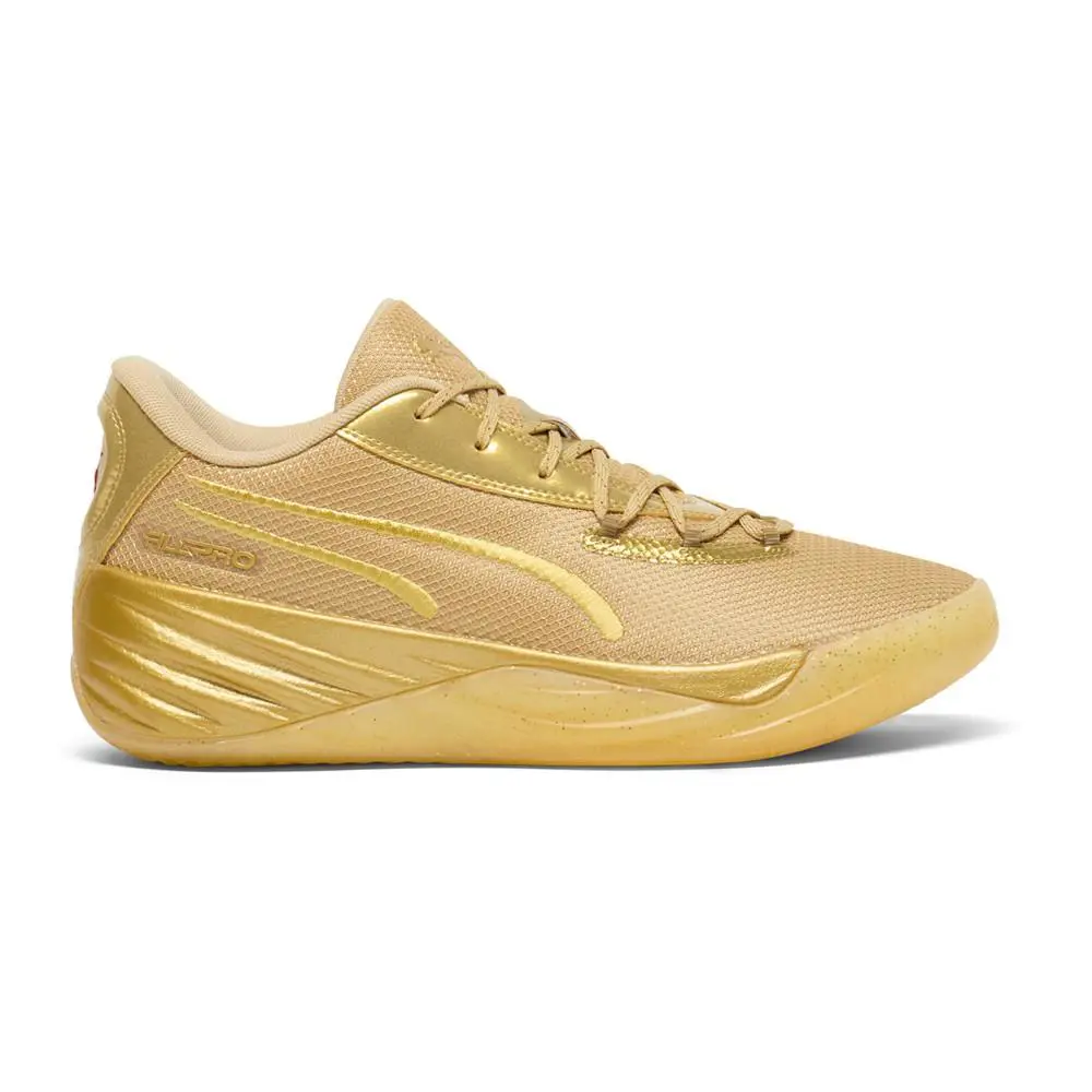 Puma All Pro Nitro Gold Rush Basketball Mens Gold Sneakers Athletic Shoes 31330 - Gold
