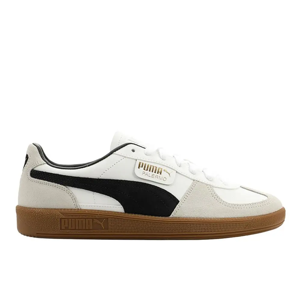 Puma Palermo Leather Lace Up Womens White Sneakers Casual Shoes 39764701 - White