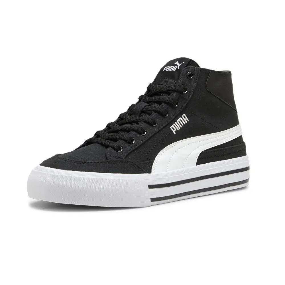 Puma shoes - PUMA Court Classic Vulcanized Mid Formstrip Lace Up - 39726501 - Black 0