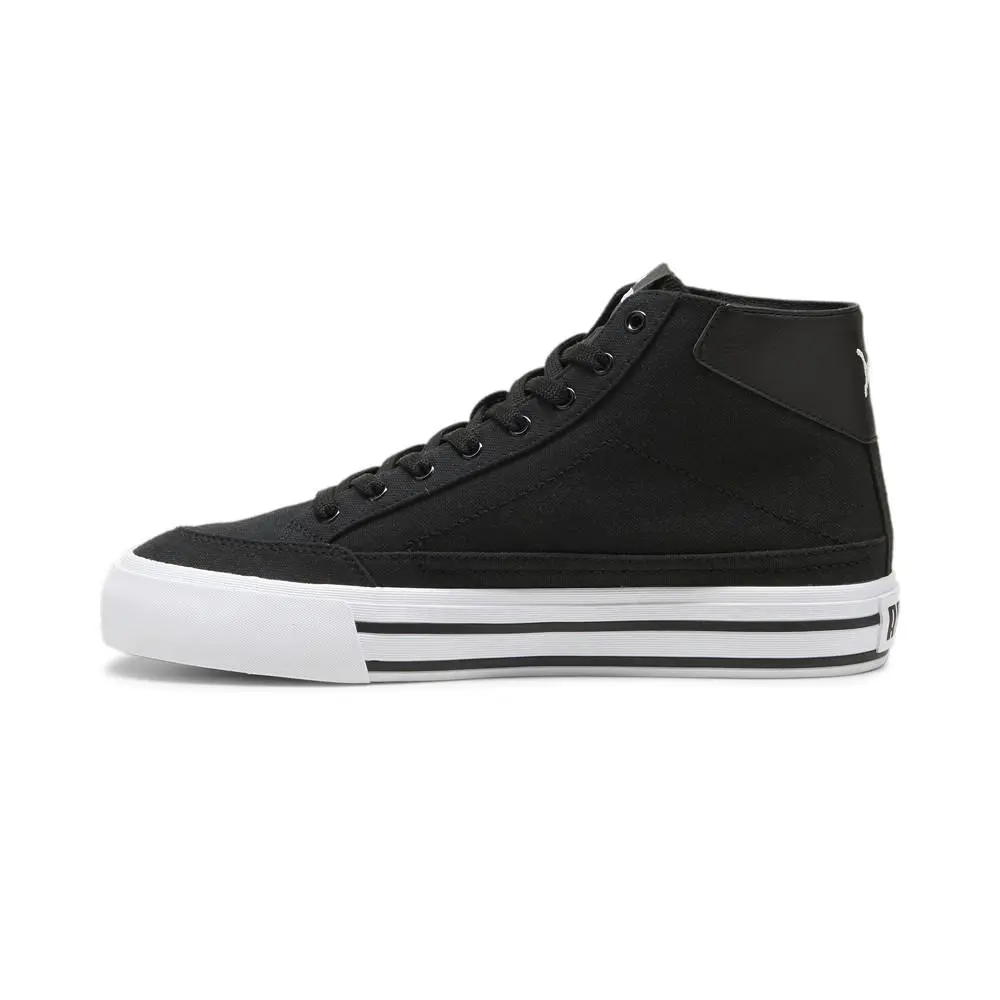 Puma shoes - PUMA Court Classic Vulcanized Mid Formstrip Lace Up - 39726501 - Black 1