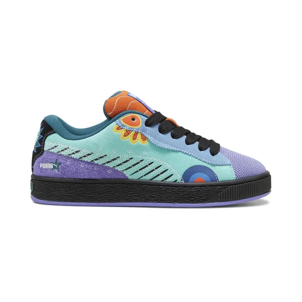 Puma Suede Xl Ddlm Lace Up Mens Blue Purple Sneakers Casual Shoes 39840901 - Blue, Purple