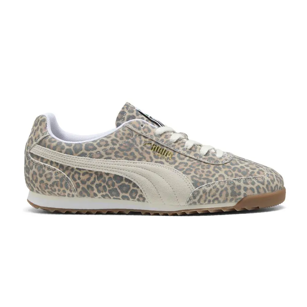 Puma Arizona Leopard Print Lace Up Mens Brown Sneakers Casual Shoes 40304501 - Brown