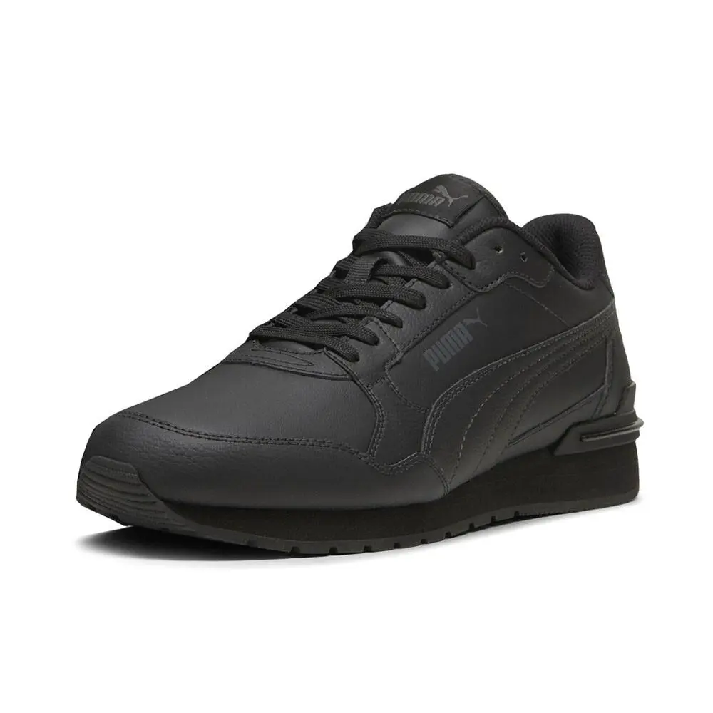 Puma shoes - PUMA St Runner V4 Leather Lace Up - 39906809 - Black 0
