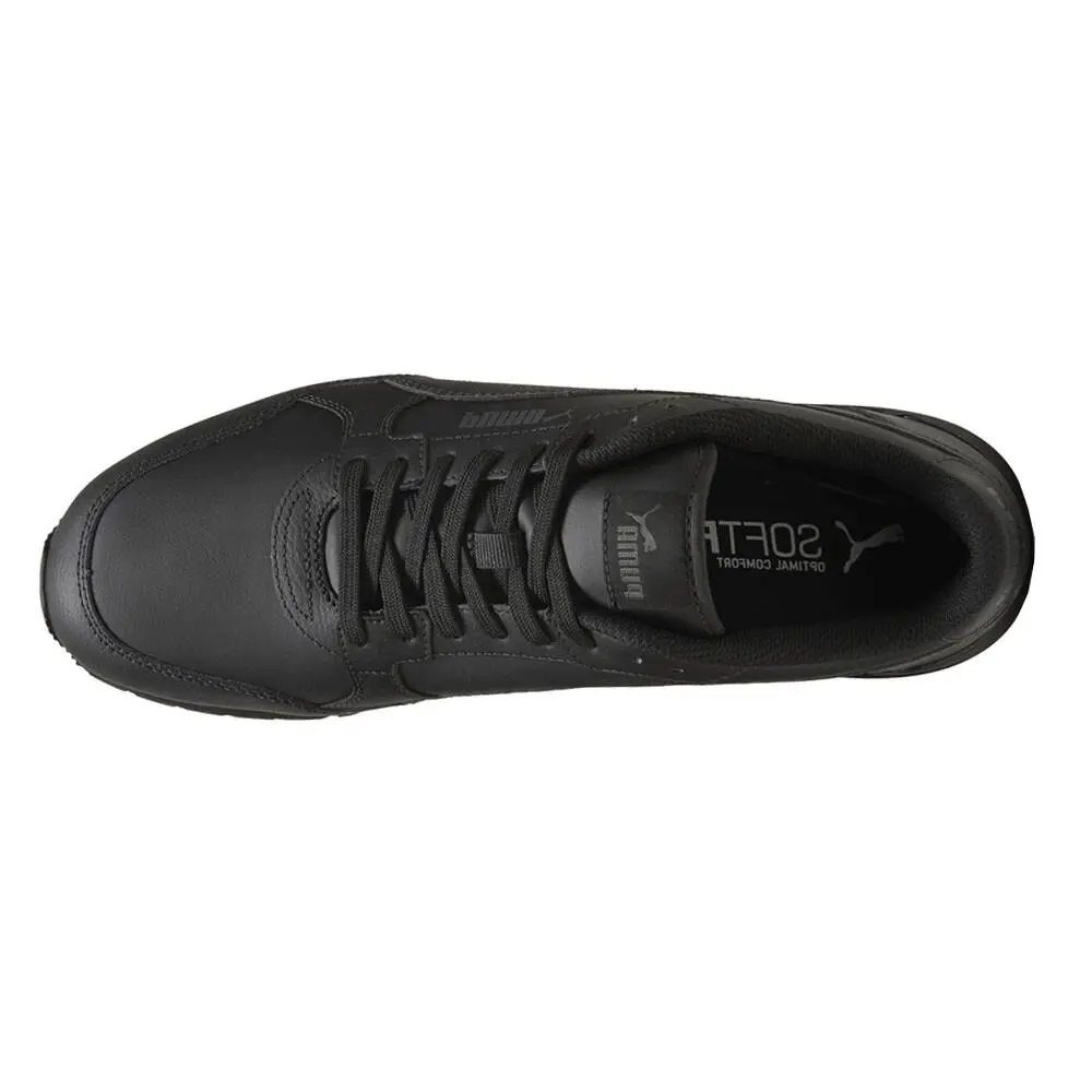 Puma shoes - PUMA St Runner V4 Leather Lace Up - 39906809 - Black 2