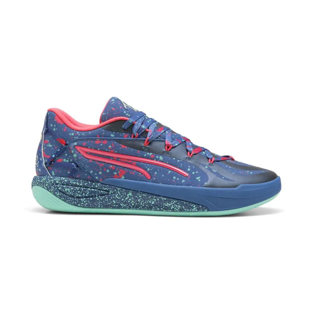 Puma Stewie 4 Night Vision Basketball Womens Blue Sneakers Athletic Shoes 31149 - Blue