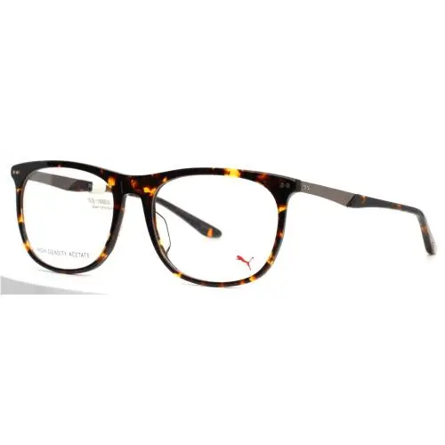 Puma PU00950 002 Tortoise Unisex Oval Full Rim Eyeglasses 54-18-140 B:41 B