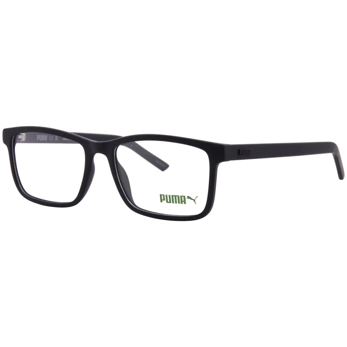 Puma PU0517O 001 Eyeglasses Frame Men`s Black Full Rim Rectangle Shape 55mm