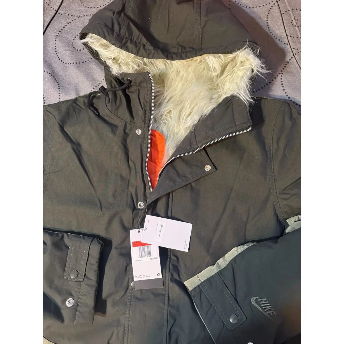 Nike clothing - GREEN`S + WHITE FAUX FUR 3