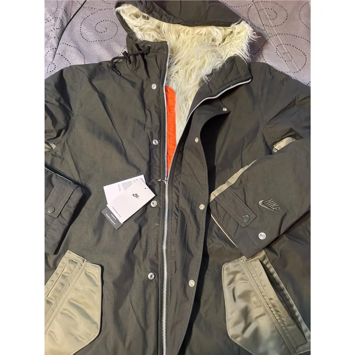 Nike clothing - GREEN`S + WHITE FAUX FUR 4